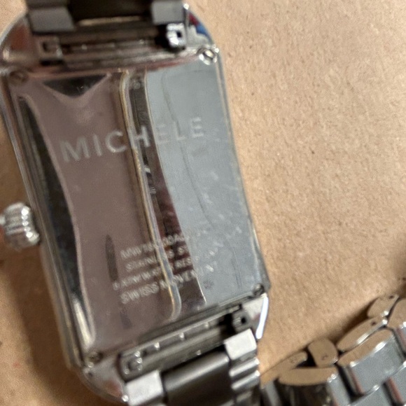 22mm Michele Ivory Faced Watch